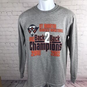 UT Martin Women Basketball Shirt Small Gray Champions 2011-2012 NCAA Graphic Tee